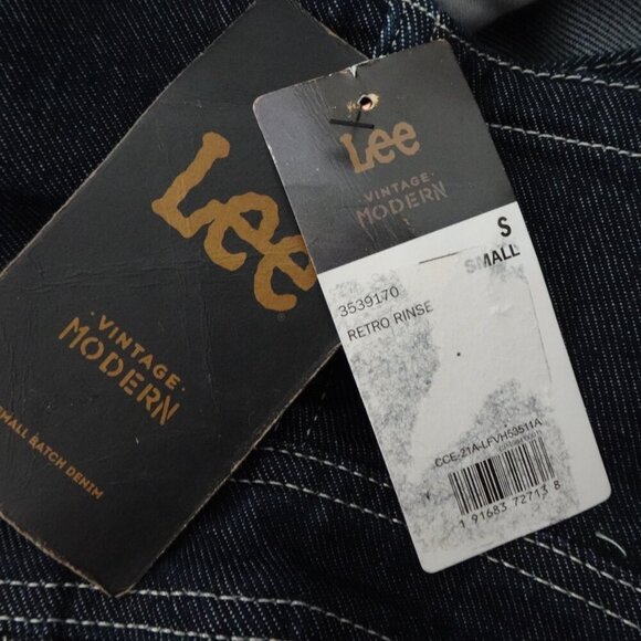 Lee Jeans Women's Overall Dress Blue Size S Denim Jumper Midi Preppy Schoolgirl - Picture 8 of 11